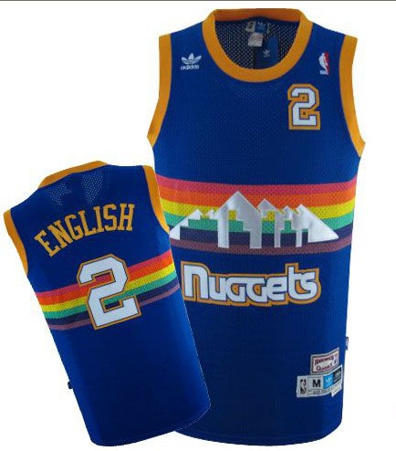  NBA Denver Nuggets 2 Alex English Swingman Throwback Blue Jersey